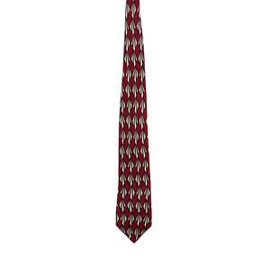 Barbara Blank New York Men Silk Tie Red Geometric USA Office Career Quiet Luxury